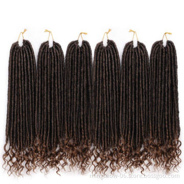 Faux Locs Crochet Braids Natural Soft Synthetic Hair Extension 24 Stands/Pack Goddess Locks